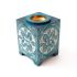 Аромалампа каменная квадратная с рисунком голубая NO.-252