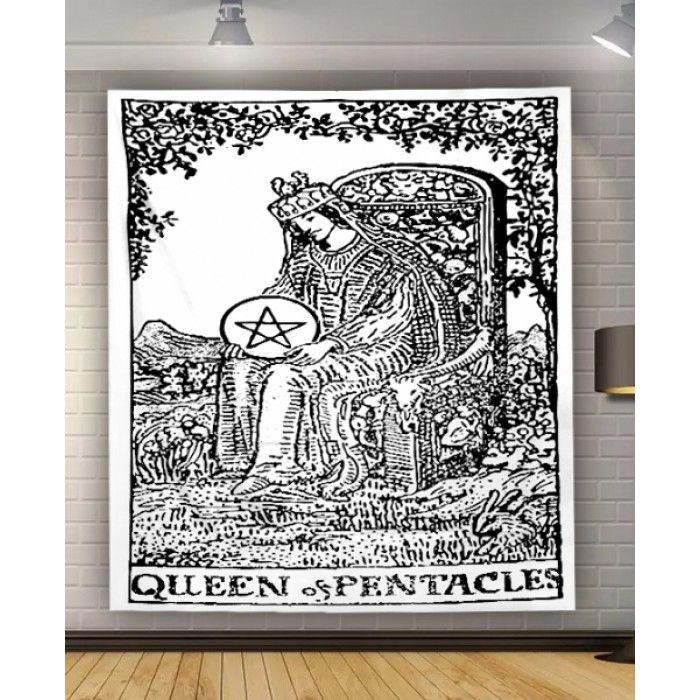 Гобелен настенный "Аркан Queen of Pentacles"