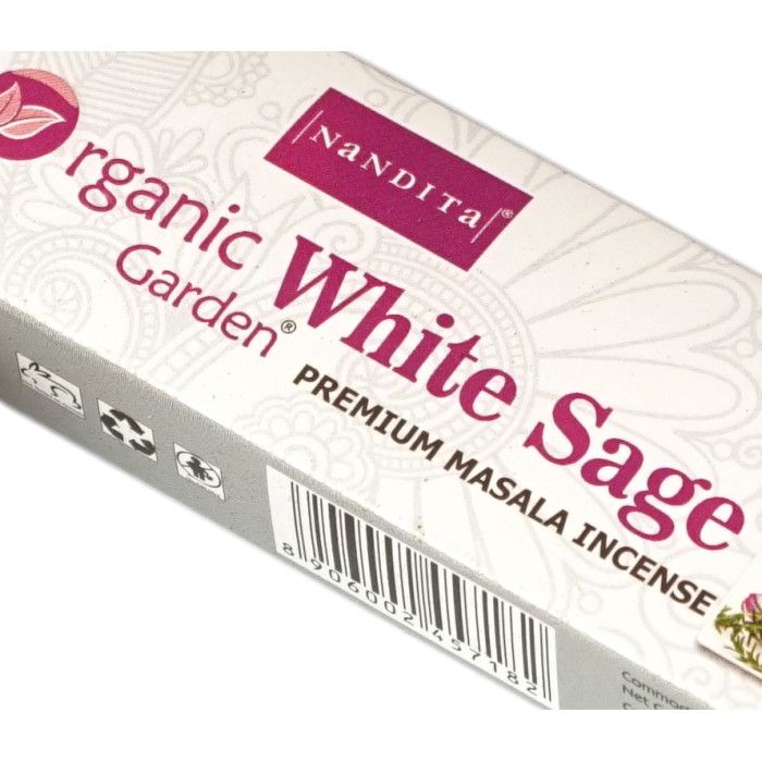 Аромапалочки Белый шалфей Нандита Nandita Organic White Sage 15 грамм