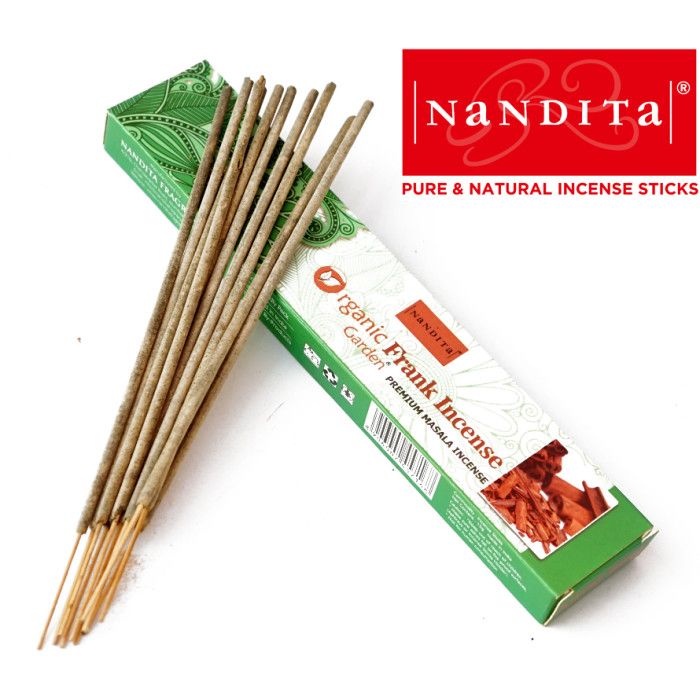 Аромапалочки Ладан Нандита Nandita Organic Frank Incense 15 грамм