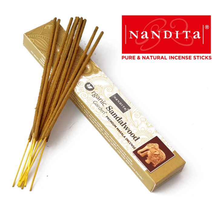 Аромапалочки Сандаловое дерево Нандита Nandita Organic Sandalwood 15 грамм