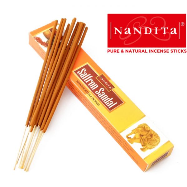 Аромапалички Шафран Сандал Нандіта Nandita Saffron Sandal 15 грам