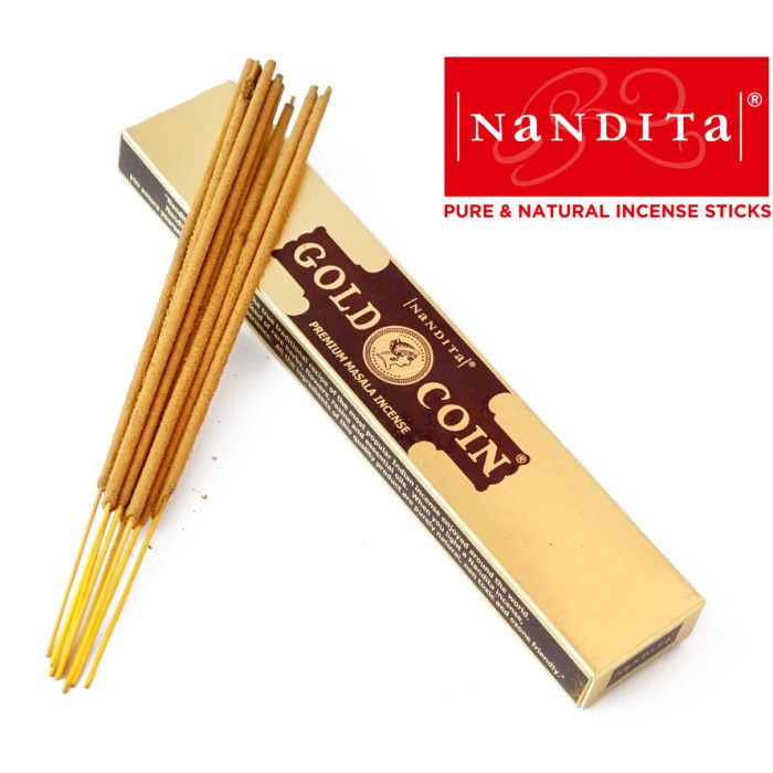 Аромапалички Золота монета Нандіта Nandita Gold Coin 15 грам